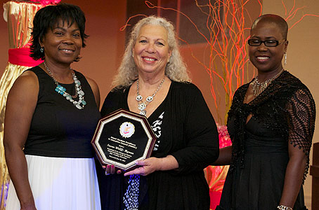 Susan Hyman accepting award